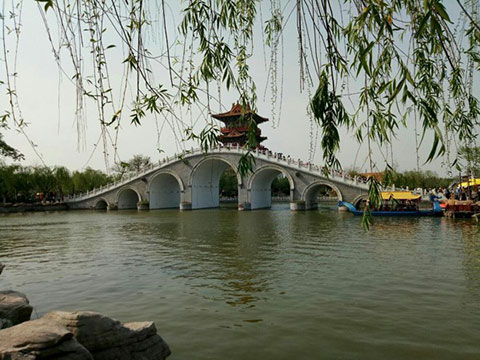 The Rainbow Bridge in Shanglin Yuan garden