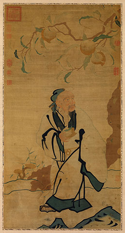 Immortal Dongfang Shuo, Stealing Peach silk tapestry